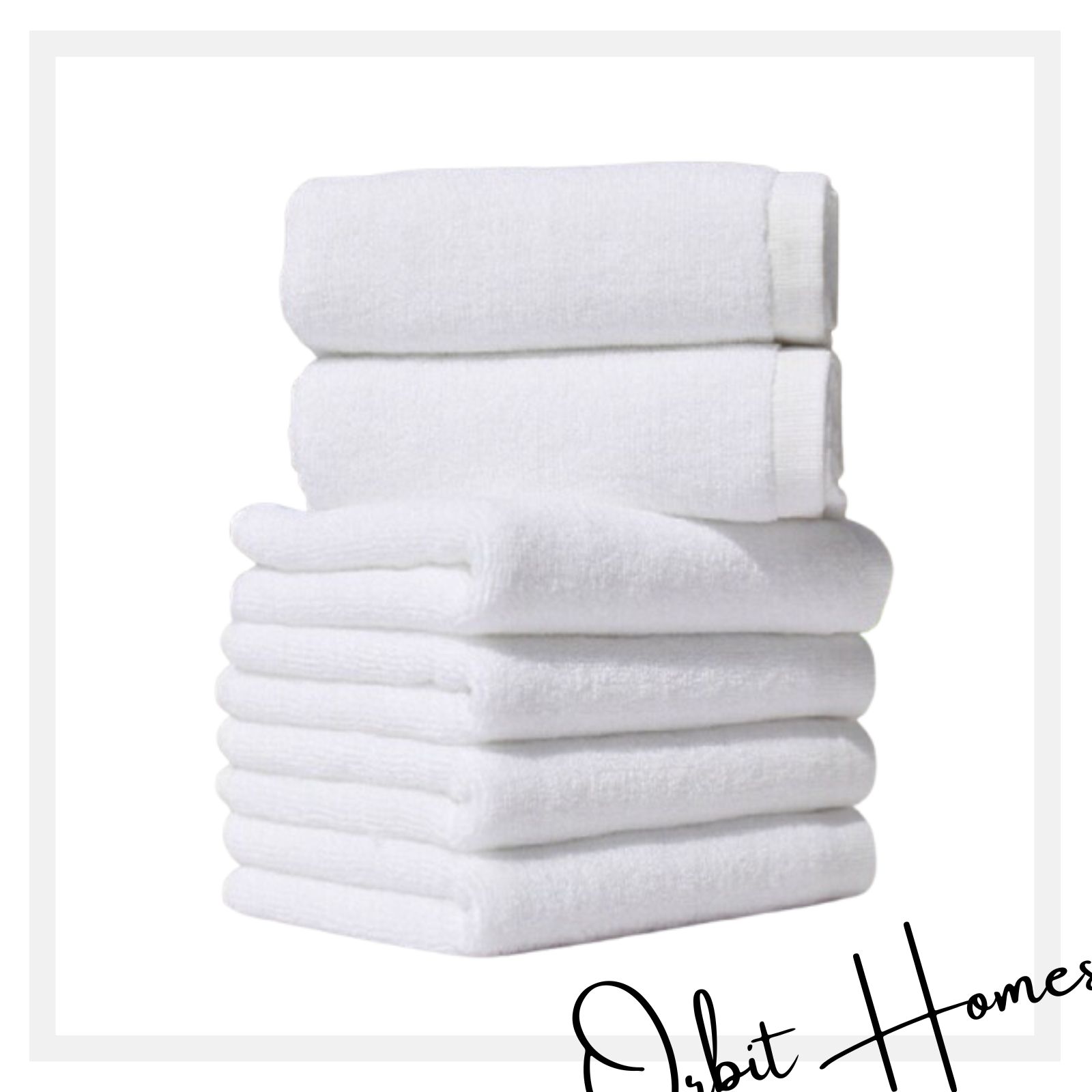 White Towel Best Quality 100% Cotton Bath Towel or Hand Towel - Bath Sheet Height Quality 100% Cotton Absorbent and Quick Dry Hand Towel, Face Towel -- ORBIT HOME price in Pakistan