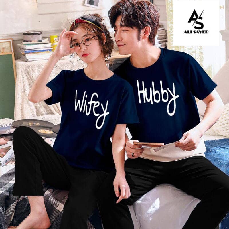 Couple Printed Night Suit For Women And Men