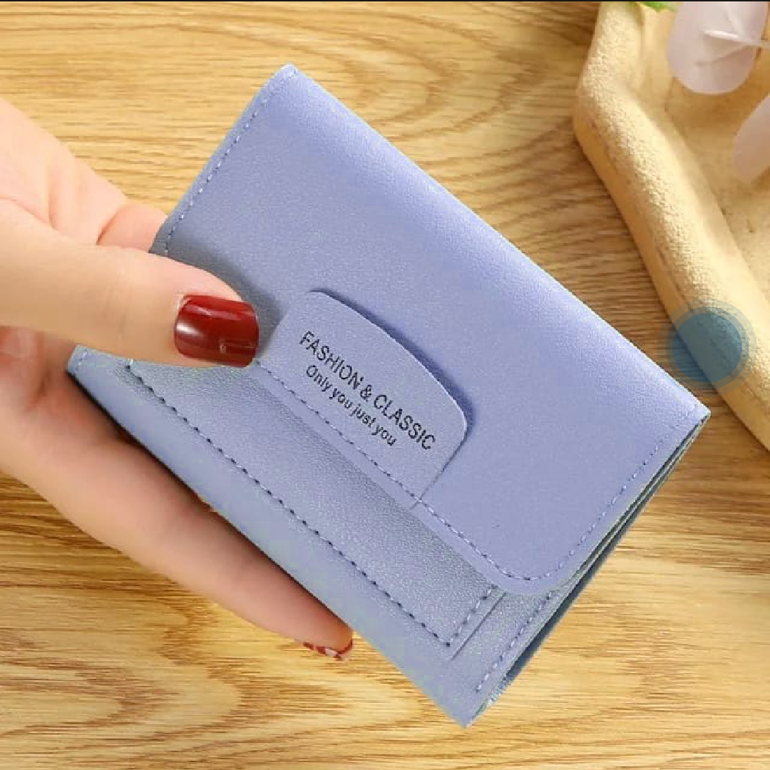Mini Stylish Wallet for Girls PU Leather Short Card Holder Compact Design