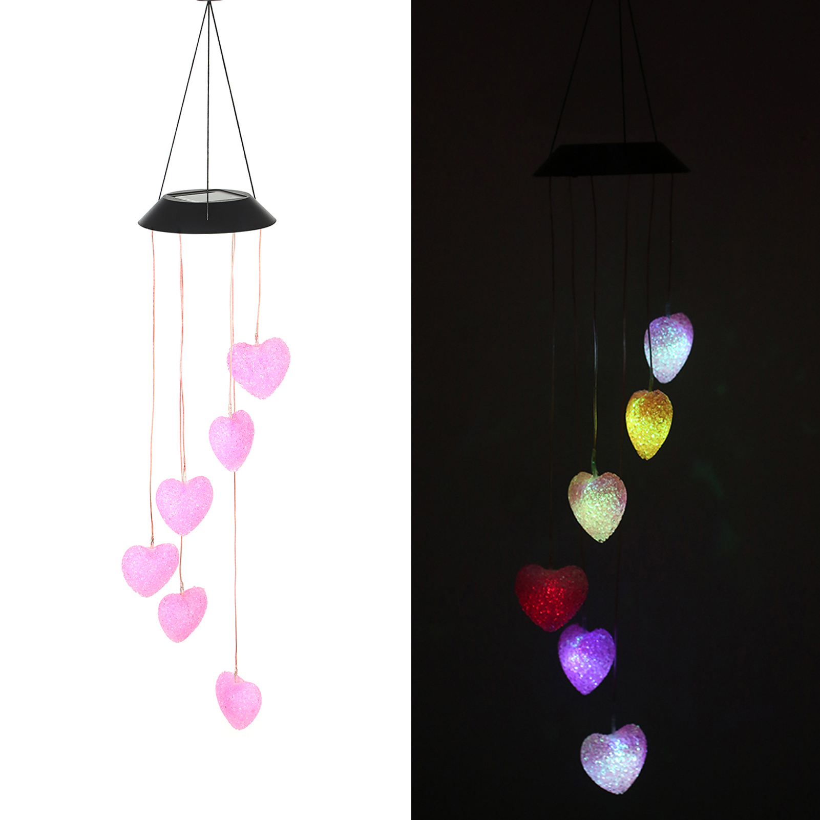 Wind Chime Solar Chimes Warm Light Waterproof Bell For Home Party Night