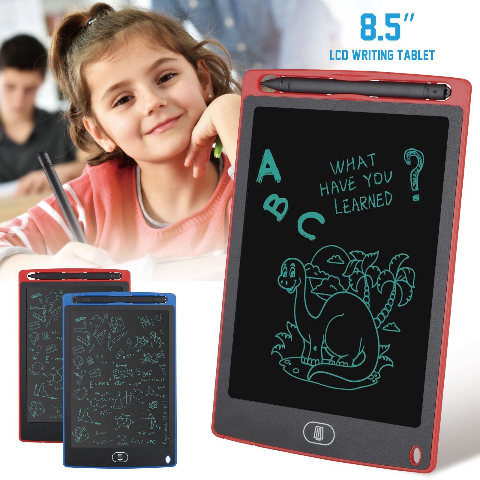 (8.5Inch) LCD Writing Tablet E-writer Digital Memo Pad Erasable Writing Board, Drawing and Writing Tab for Kids & Adults with Pen/ Learning Toys And Gadgets For Educational And Daily Life Routine Notebook Purpose