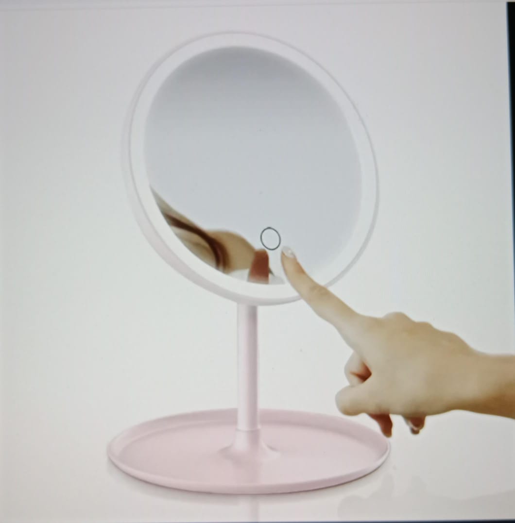 Makeup Mirror Stand - Portable LED Makeup Mirror With Stand Touch Screen, 3 Light Modes, Travel Friendly Beauty Vanity Mirror - Makeup Organizer By Maryam Décor Store