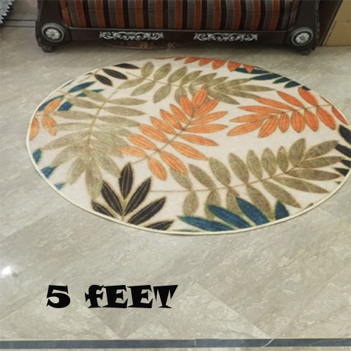 Carpet Rug - Room Center Piece Carpet - Round Shape Room Carpet 5 Feet Diameter