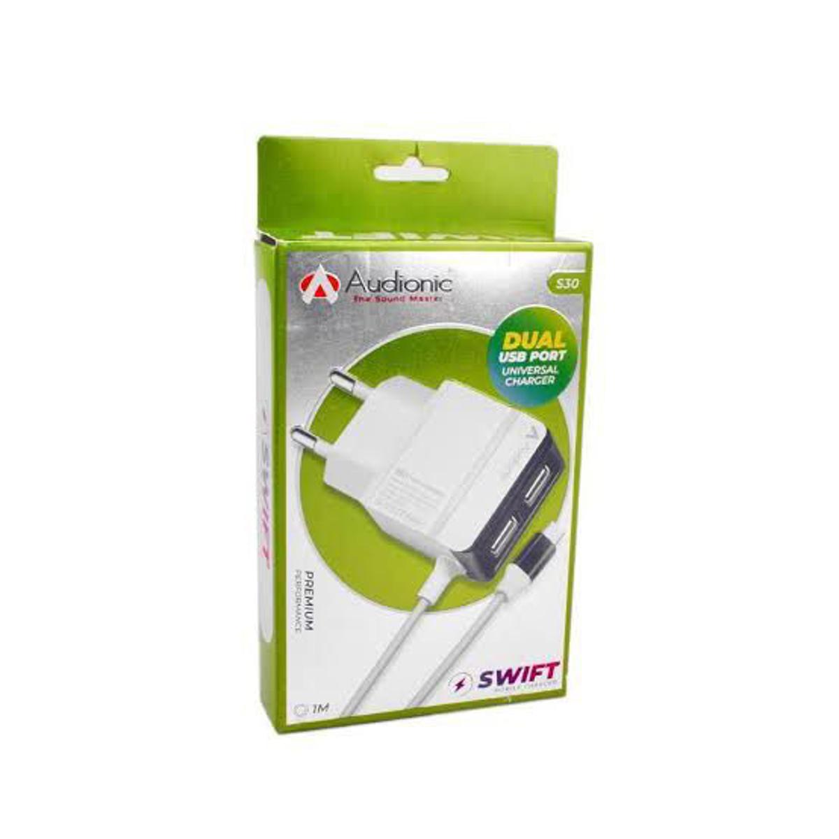 S-30 SWIFT 2.1AMP Dual USB Port Mobile Charger, Best price in Pakistan