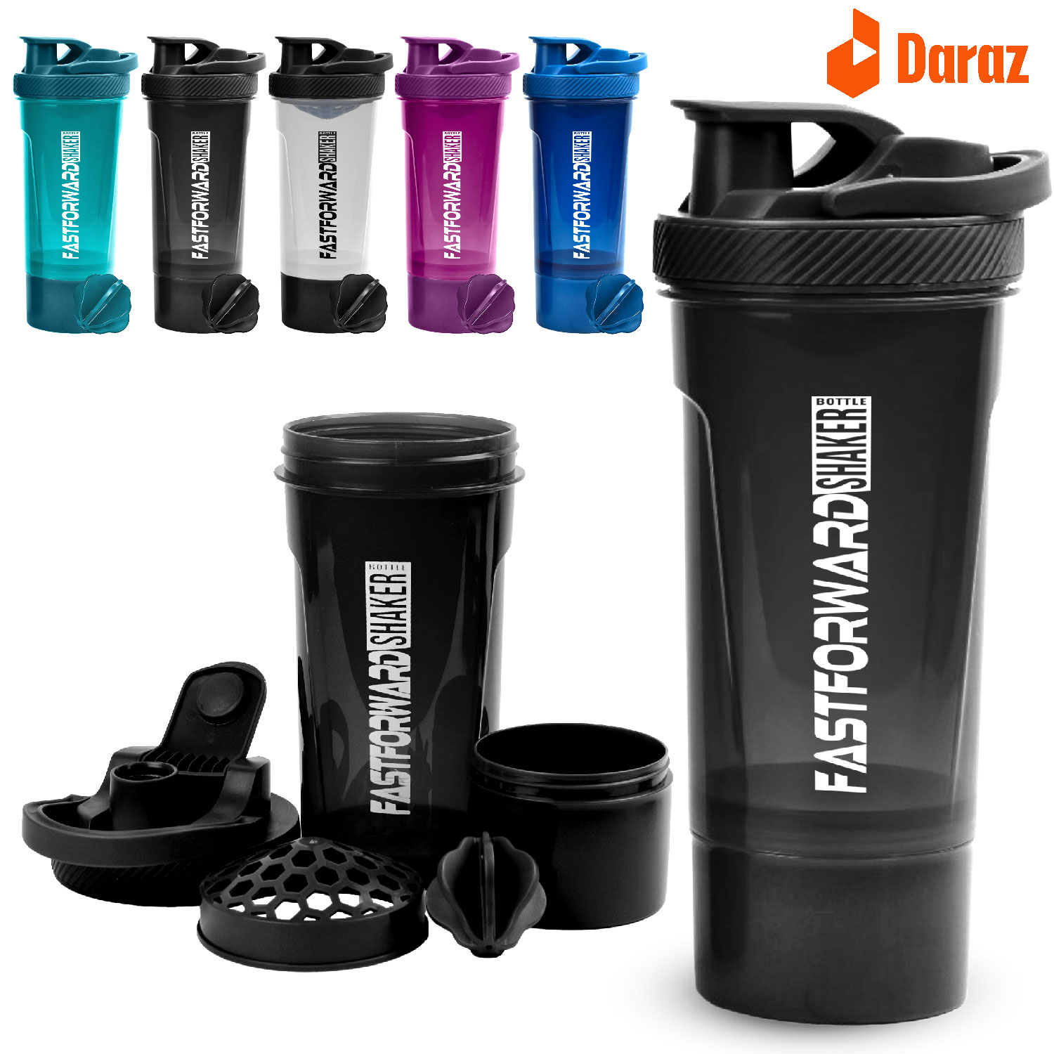 Maximize Your Workouts with Our 24-Ounce Protein Shaker Bottle – Ideal for Pre & Post-Workout Nutrition, Featuring Twist and Lock Protein Box Storage!