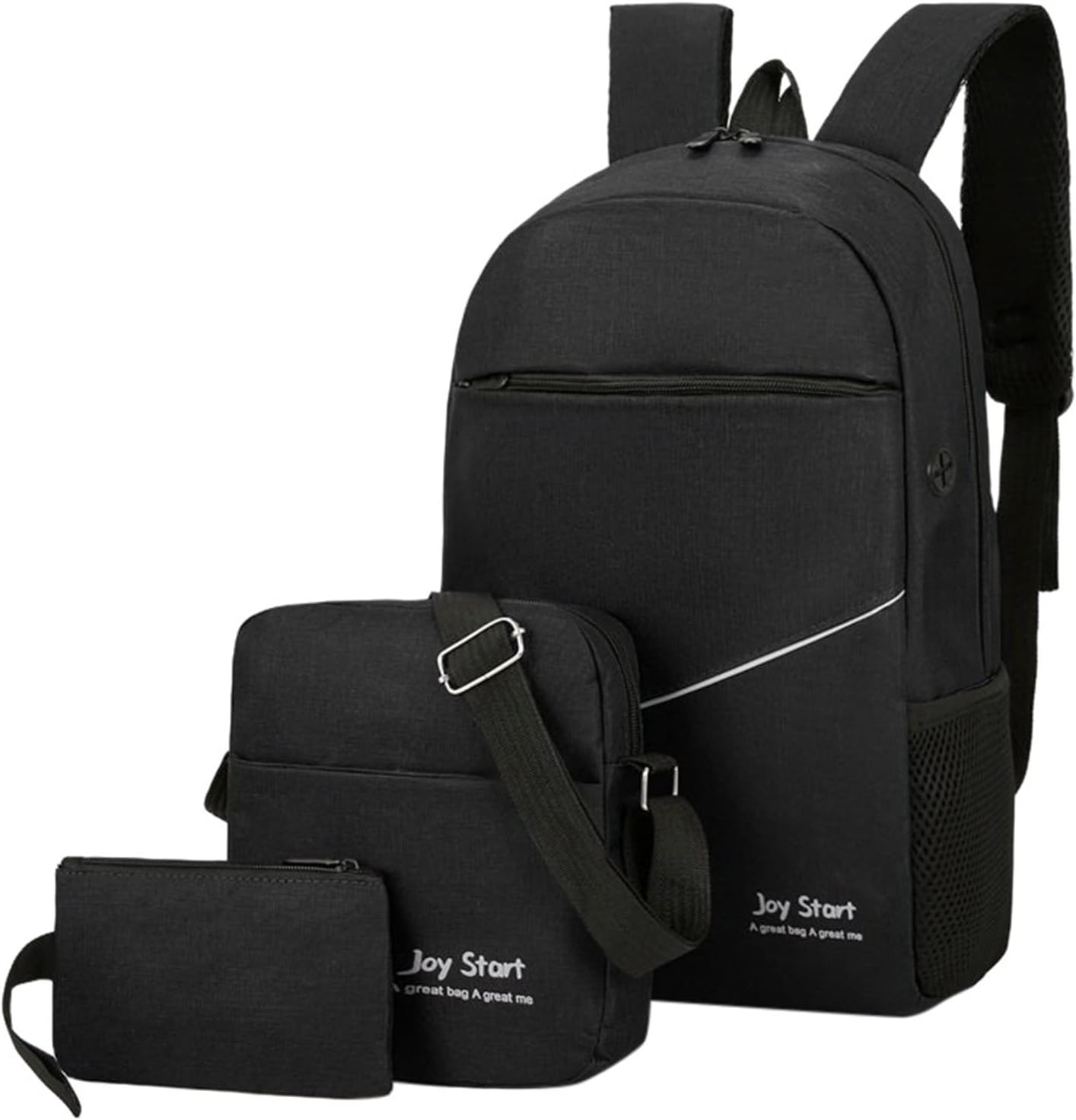 New Classic Polyester Laptop Backpack with USB Charging Port and Power Bank Cable - Casual Travel Backpack