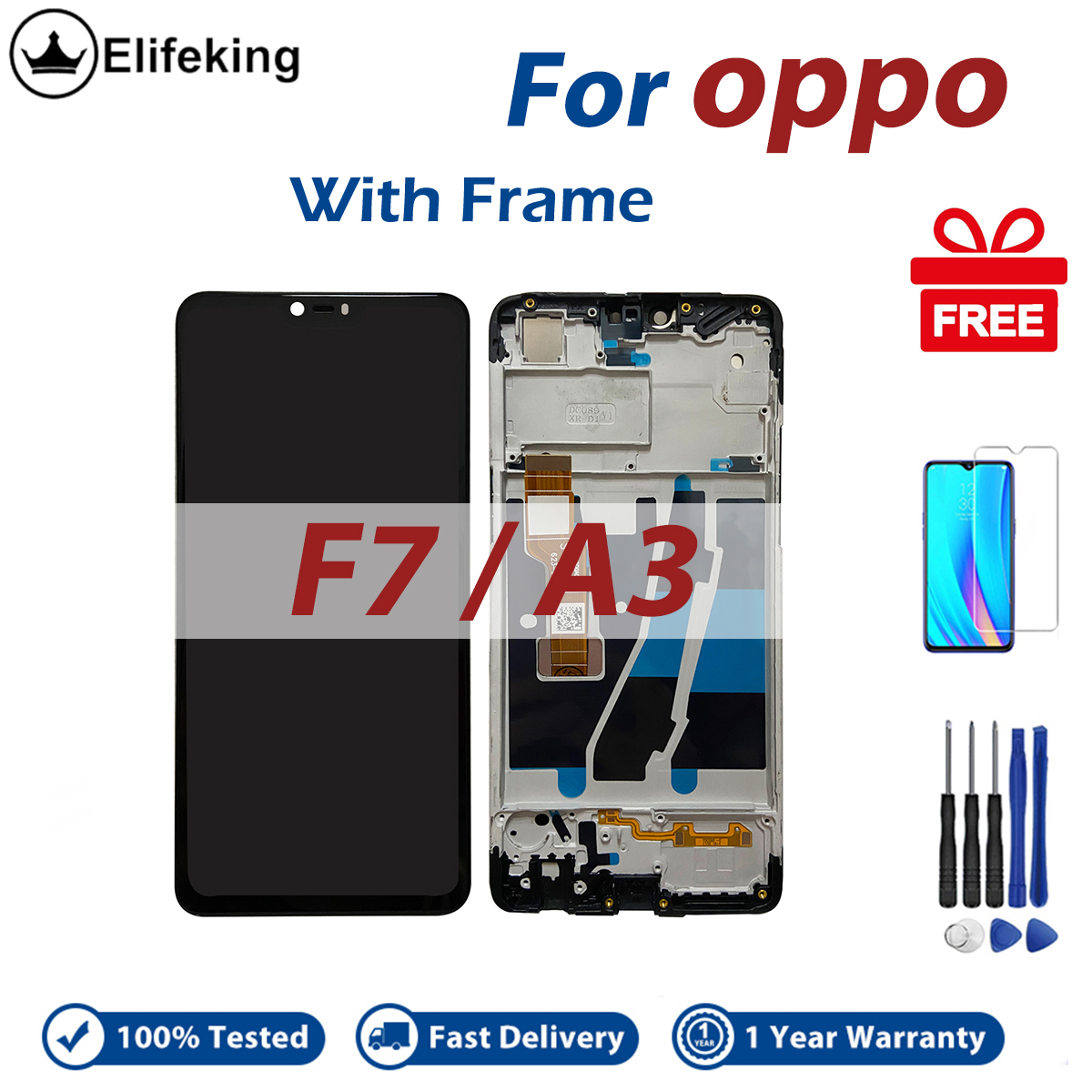 oppo f7 display with frame