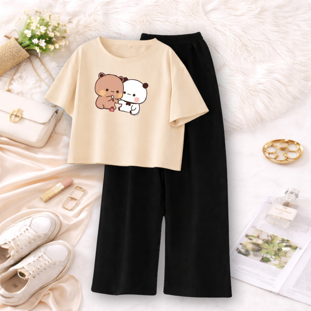 Beige & Black