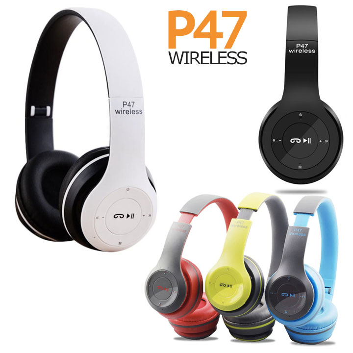 p47Wireless Bluetooth Headphones Foldable Wireless Headphones 5.0+EDR Original with Mic Stereo