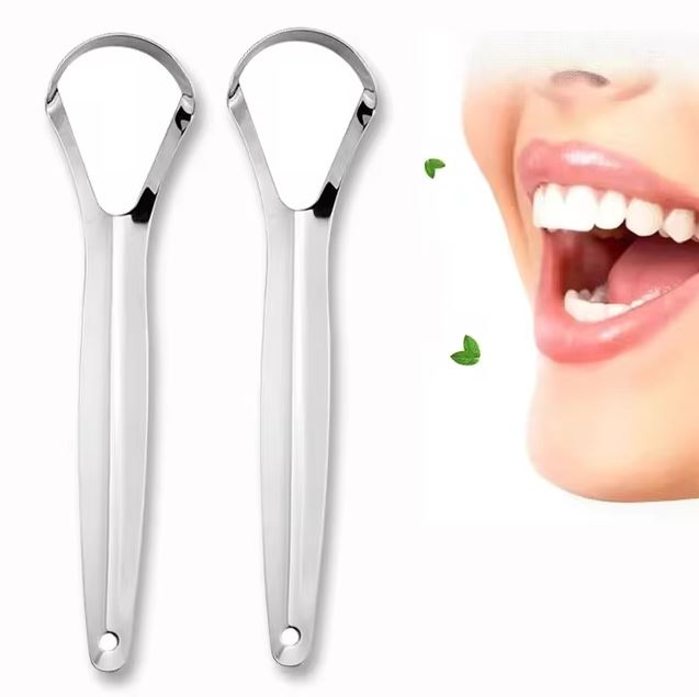 Hygiene Tongue Scraper Tongue Remover Halitosis Tongue Coating Oral Care Tongue Scraping Brush Stainless Steel Oral Cleaner Tool