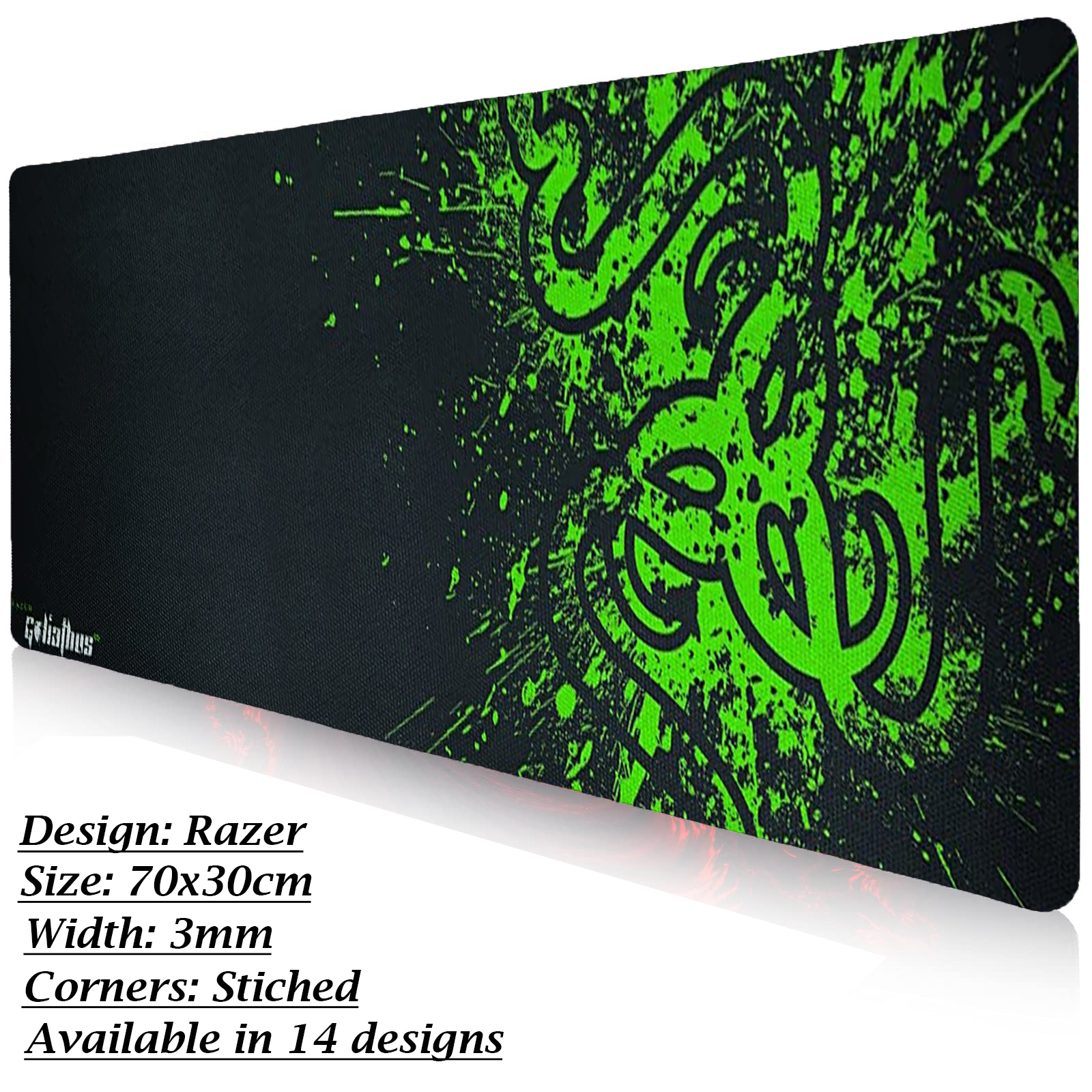 Razer Large Gaming Mouse Pad Thick Non Slip Rubber Base Mouse pad Mice