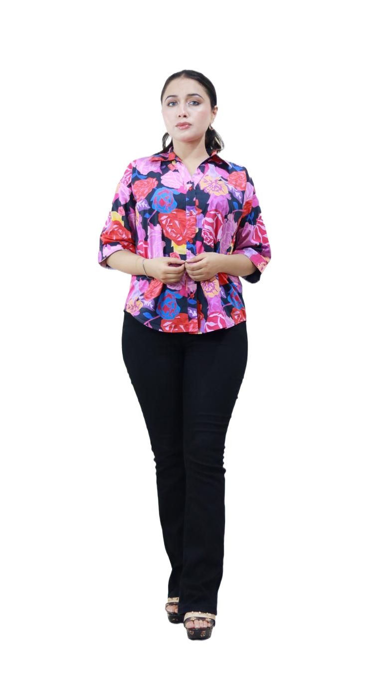 Women top/Shirt/Blouse/Digital Printed Shirt
