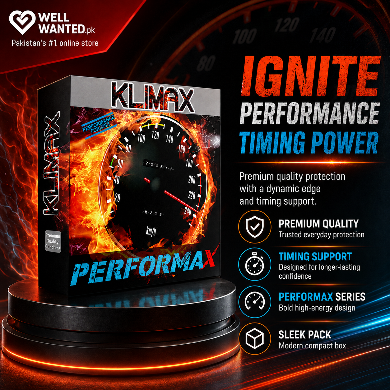 Klimax Performax Timing Support Condoms (2-Piece Pack)