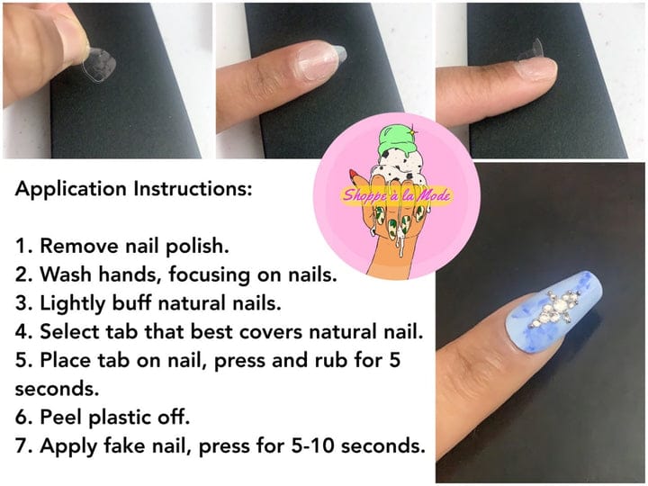 Nails Glue Sheets (24 Dots/tabs) Nails Stickers Tape Double Side Nail Sticker Self Adhesive Clear Sticky Tabs For Fake Artificial False Nails Adhesion Of Art Guide DIY Jelly Double-sided Adhesive Transparent Invisible Clip Adhesive