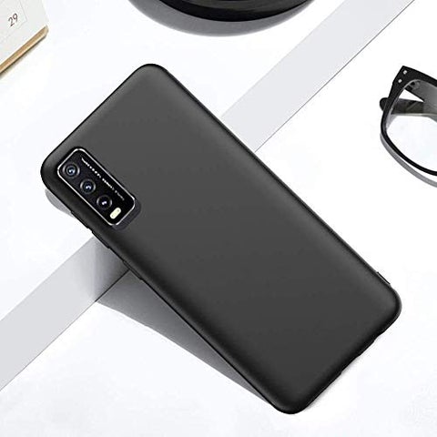 Vivo Y20 Matte Black Soft Silicon Back Cover
