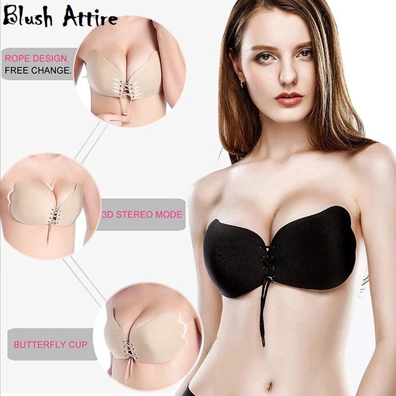 Silicone Gel Bra - Strapless Backless Invisible Seamless Push Up Bra