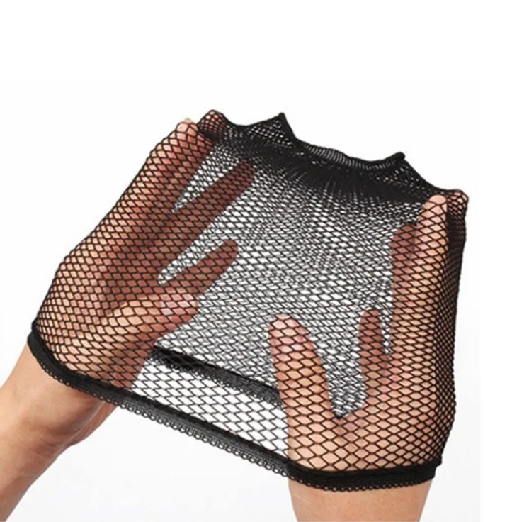 Weaving Net Cap Mesh Hair Cover - Black