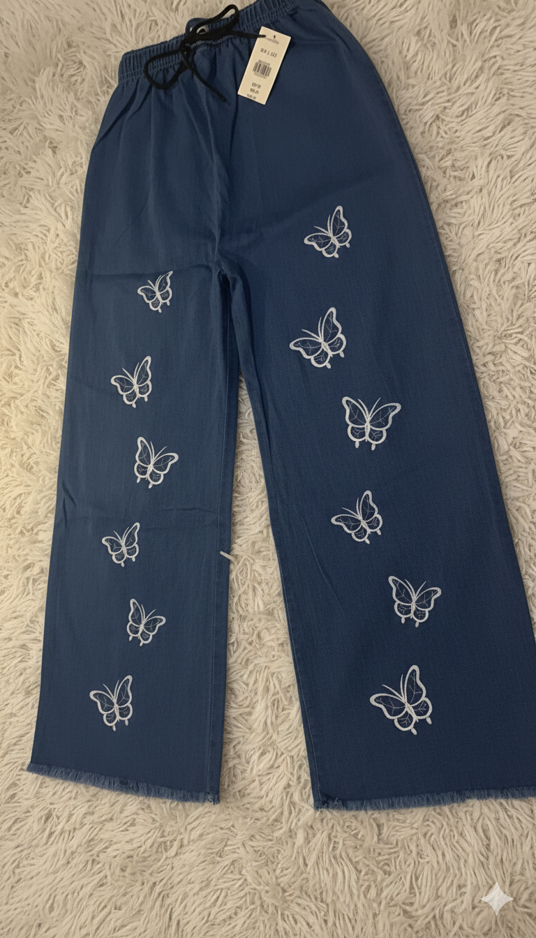 Printed Baggy Jeans for Girls | Women High Waist Wide Leg Denim Pants | Trendy Daily Wear  | baggy jeans for girls