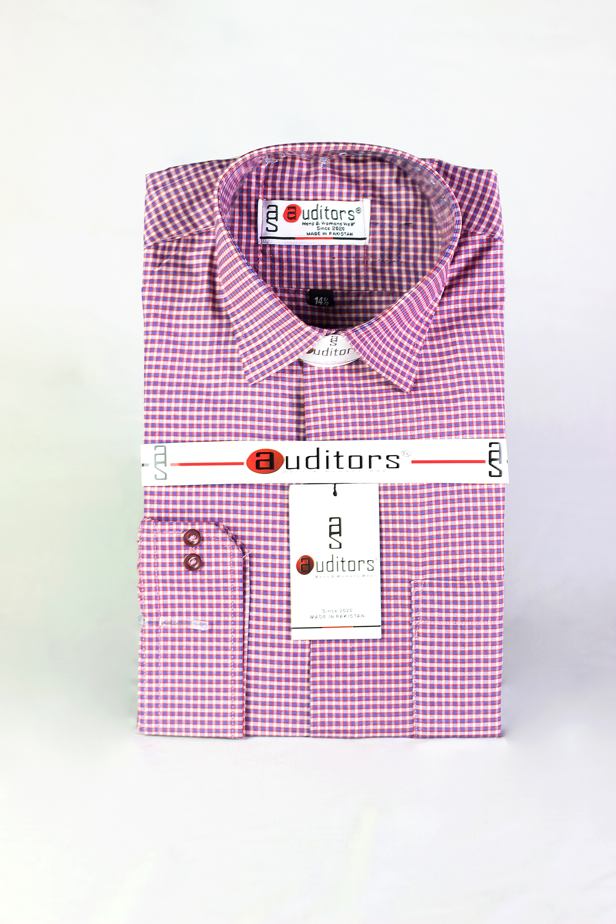 Auditors®️ Mens Formal Dress Cotton Micro Check Shirt Pink Colour 100% Pure Cotton Fabric For Year-Round - Code AMDS-197