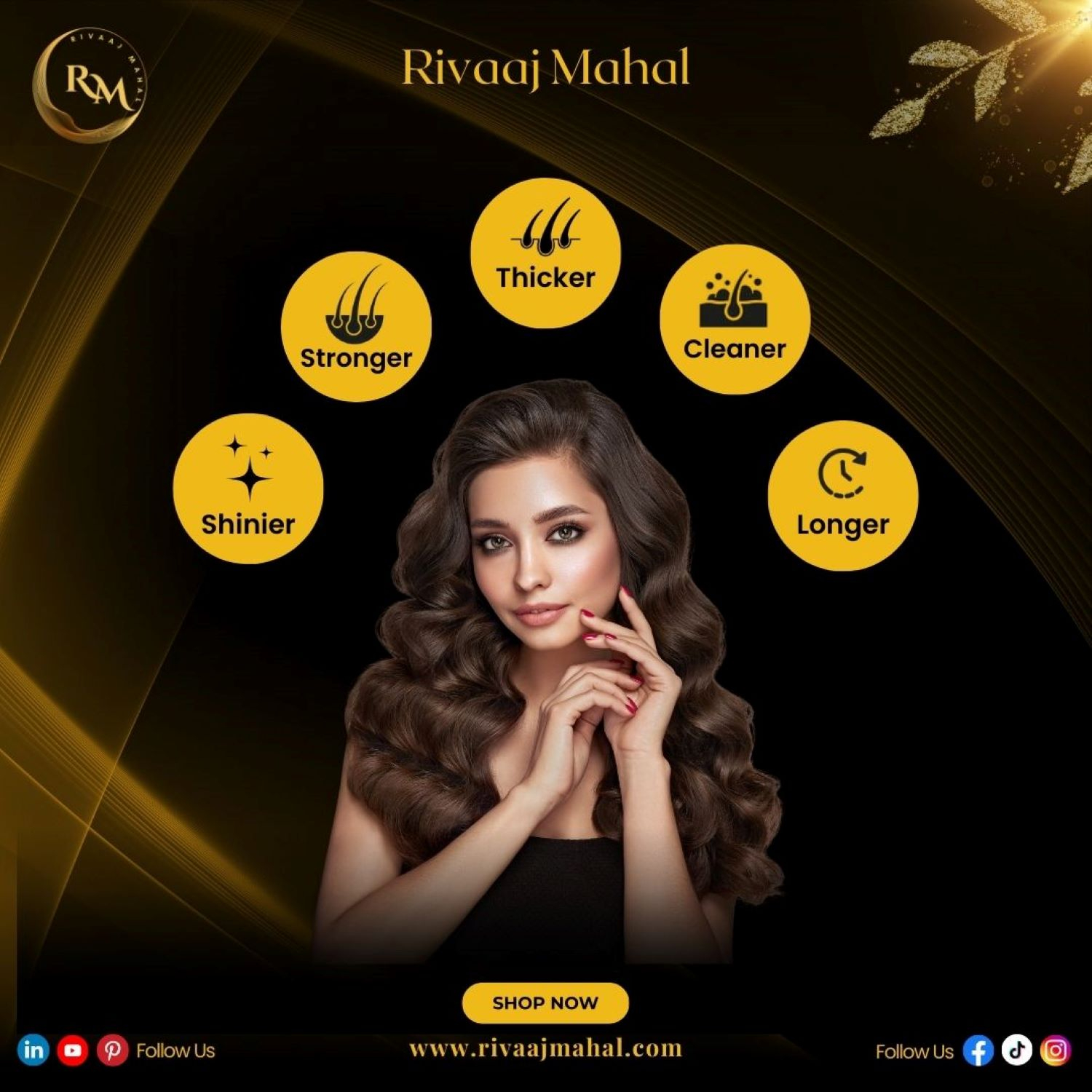 Rivaj mahal hair oil for Hair Growth & Shine - 100% Natural Formula for Men & Women - Stops Hair Fall, Promotes Thick & Long Hair - 200ml, hair food oil, Hair growth oil, Herbal hair oil, Hair fall control, rosemary oil for hair growth