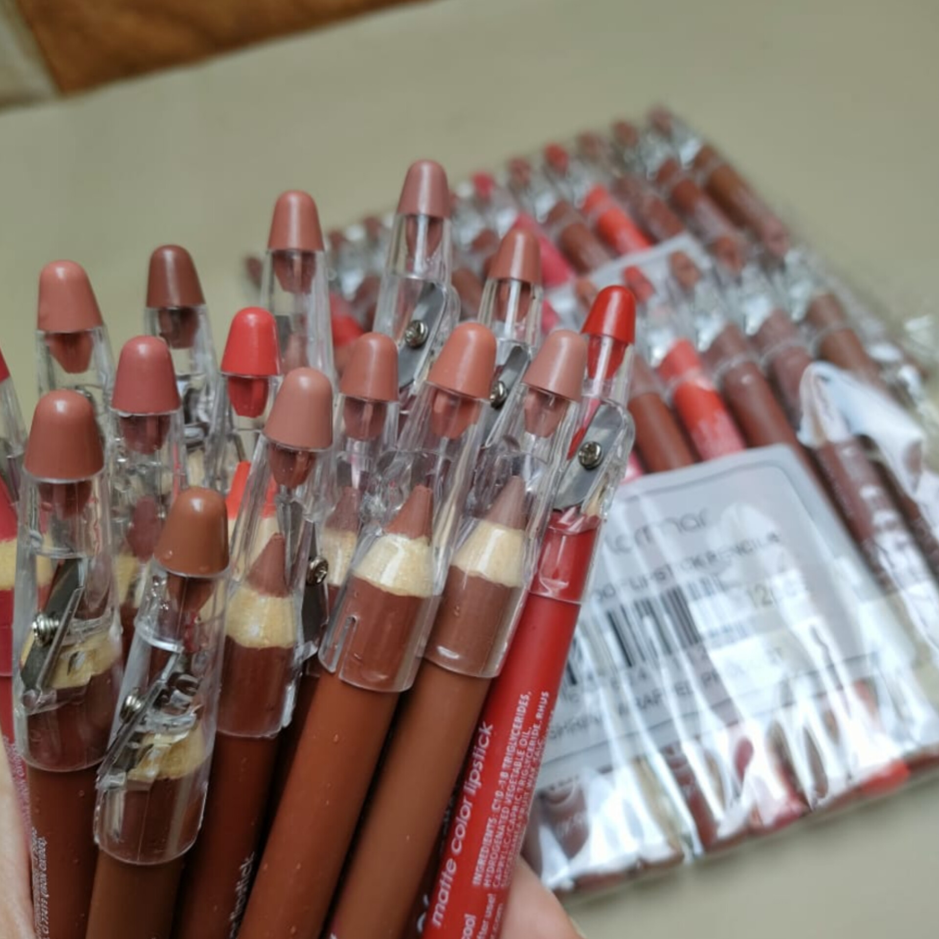 6/9/12  Pcs/Set  Matte Color Lipstick Pencils ,Light  Shades Lip pencils / lipliner Pencils