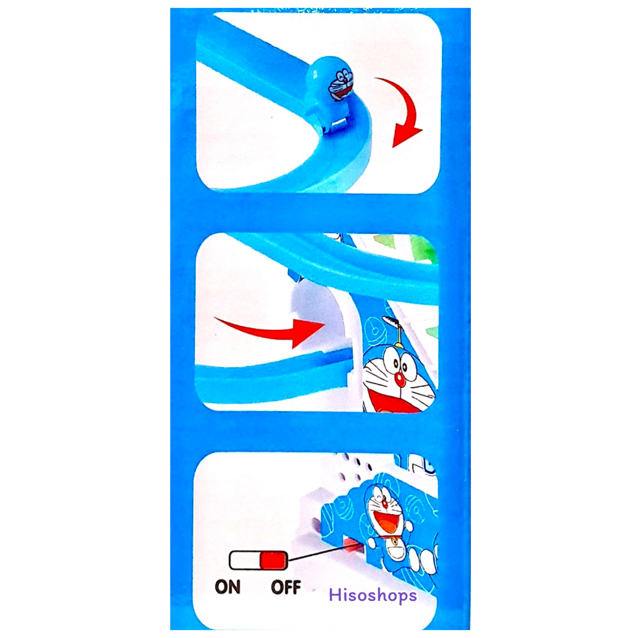 3 Little Doraemon Stair Climbing And Sliding Toy For Kids Lights &Amp; Music