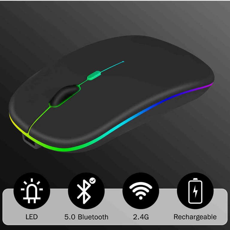 Rechargeable Wireless Mouse with Comfortable Grip and High Precision Tracking for Gamers and Professionals Rechargeable Wireless RGB Gaming Mouse with Adjustable DPI Silent Button Ultra Thin USB Optical Mice