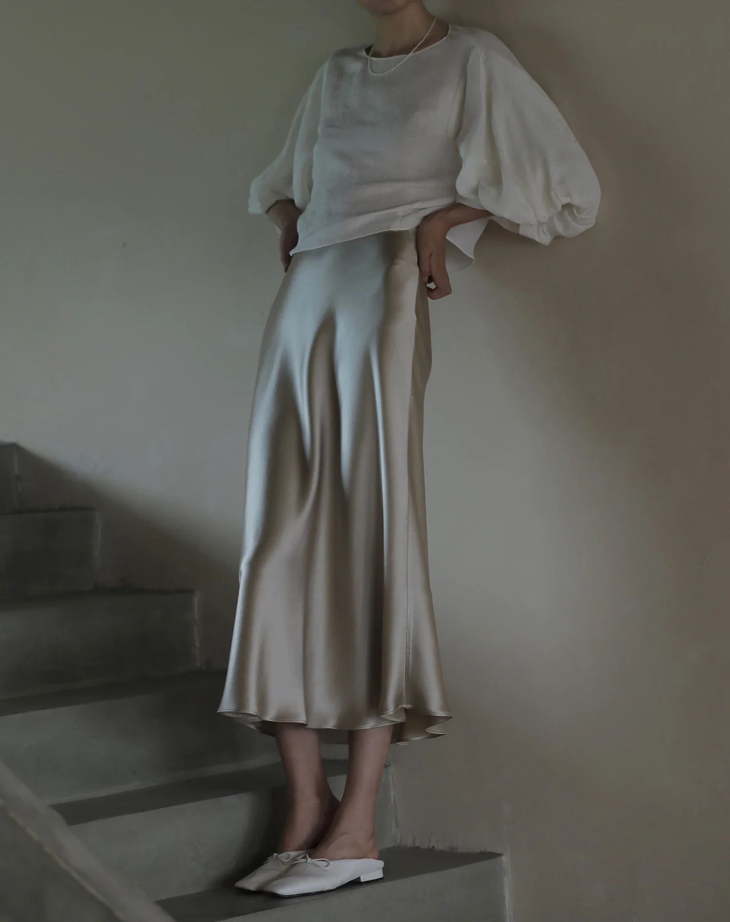 Premium Silk Casual Spring/Summer 2025 Long Solid Fishtail Skirt for Women - Elegant, Comfortable, Versatile (XS-XL)