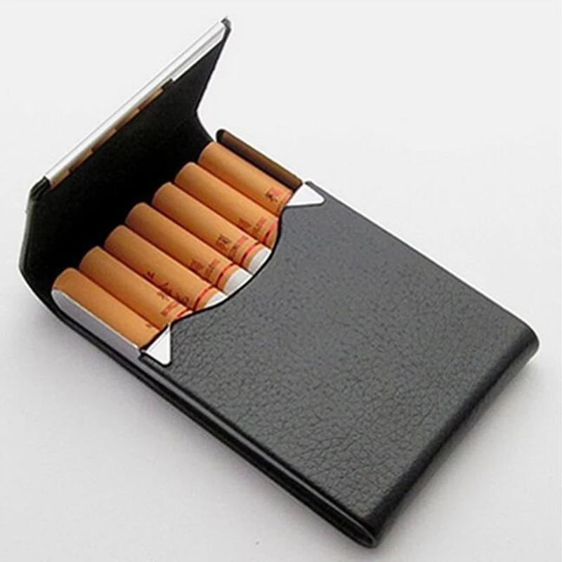 Premium Quality Stylish Leather Cigarette Case Luxury & Durable - Black