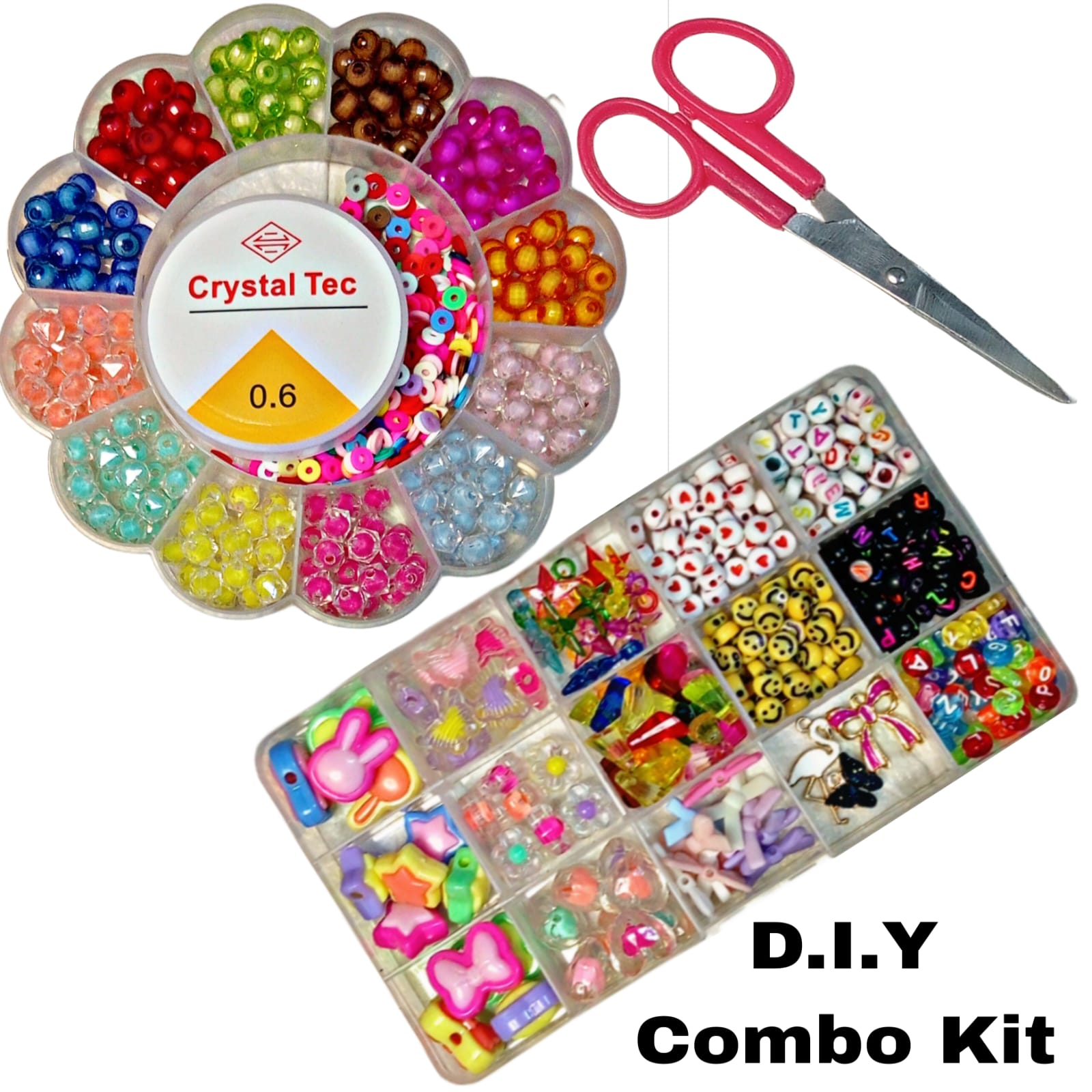 Complete DIY Bracelet & Jewellery Making Kit for Girls | Magnetic Heart Charms + Jump Rings & Lobster Clasps | Alphabet Beads & Accessories Set with Big Storage Box | DIY Jewellery Making Beads Box | Art & Craft Kit for Kids & Teens (Multiple Kits Availab