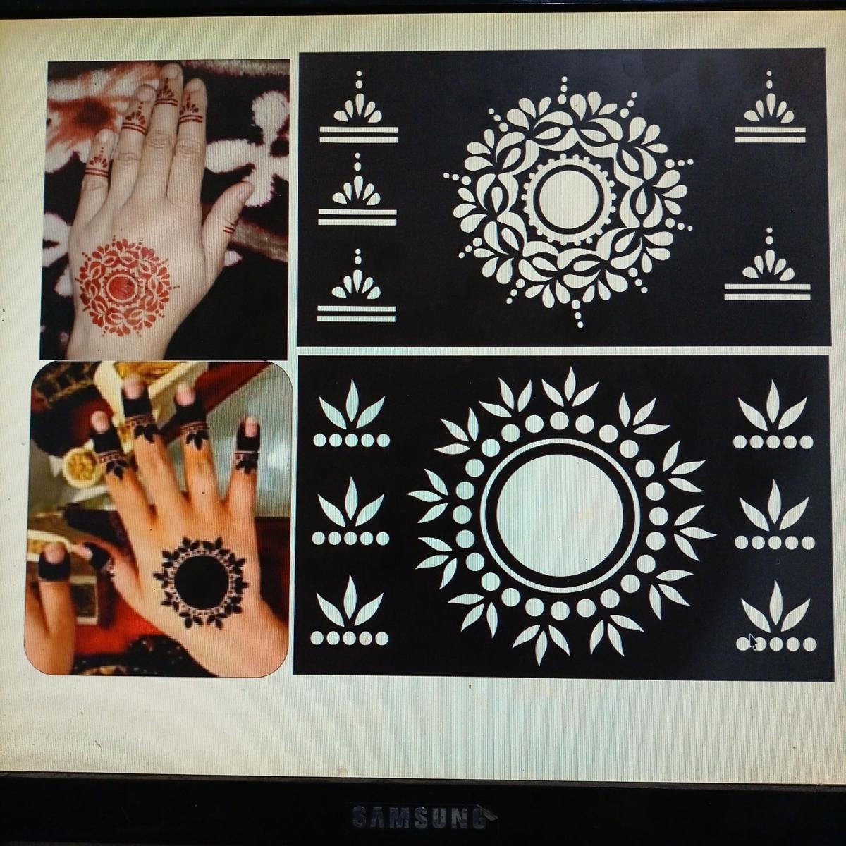 Brown Henna Stickers for Hand Flower Temporary Henna Tattoos for Women Fake  Tatoo Waterproof Mehndi Designs Wedding Tattoo Hena - AliExpress