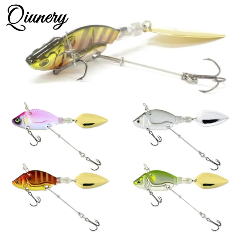 VIB Fishing Lures Tail Spinners Metal Lure Blade Baits For Bass Long Cast  Trout Pike Freshwater Saltwater 44mm/13.6g