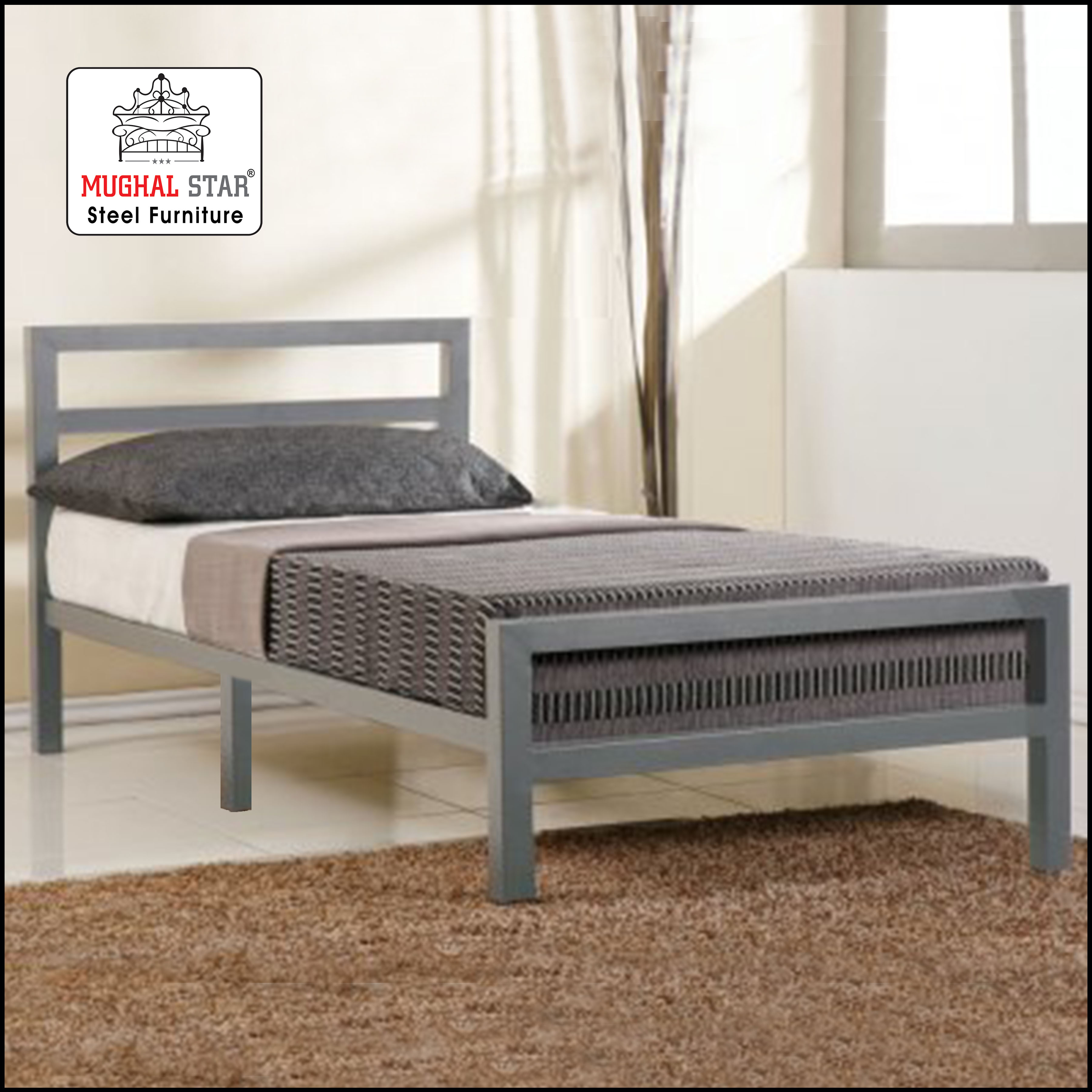 Dream Bed Single/Single Bed/ Iron Bed/ Mughal Star Steel Furniture
