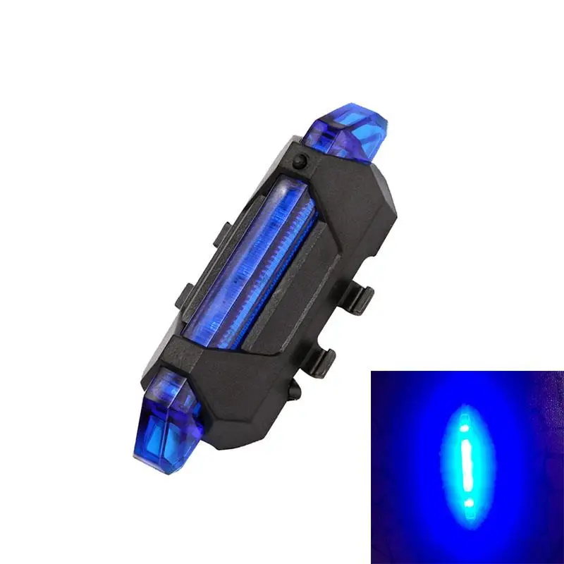 Ultra-Bright Smart Bike Tail Light with USB Rechargeable LED Cycling Safety Rear Lamp for Mountain Bikes - Red/Blue/White