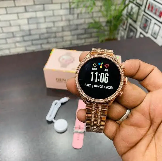 Gen9 Ladies Smartwatch with Strap HD Display 1.3 inch Screen, Bluetooth Calling, Dual Straps (Rose Gold)