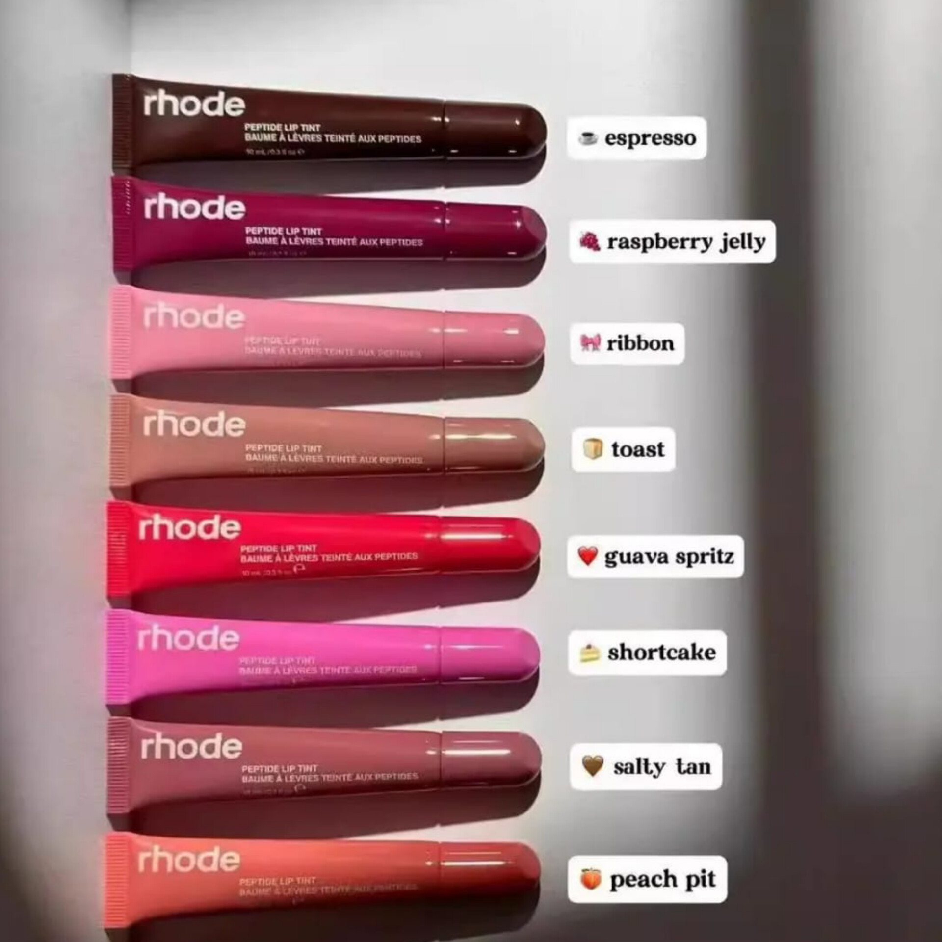 Rhode LipTint Peptide Finest Dupe | Long Lasting Non-Stick Lip Plumper Shea Butter Lip Gloss  | Velvet Mirror Finish Orignal Lip Tint Set | Moisturizing Hydrating Lipstick,Lip Oil,Lip Balm | Tint For Lips & Cheeks All-in-One Lip Care Makeup  ( 8 Shades )