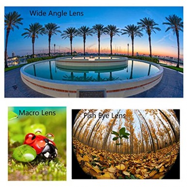 3 In 1 - Clear Zoom Mobile Camera Lens Selfie Mobile Phone Clip Lenses Fish Eye Wide Angle Macro Camera
