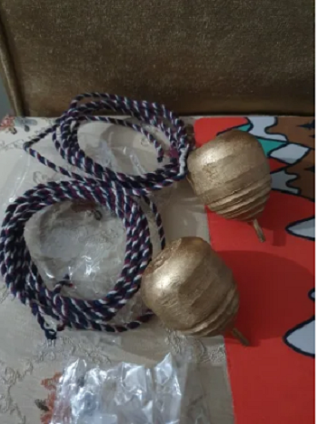 3pcs Wooden Latto With Thread For School Play School Lattu baby baba kids teenager men women boy and girl adult spinning top