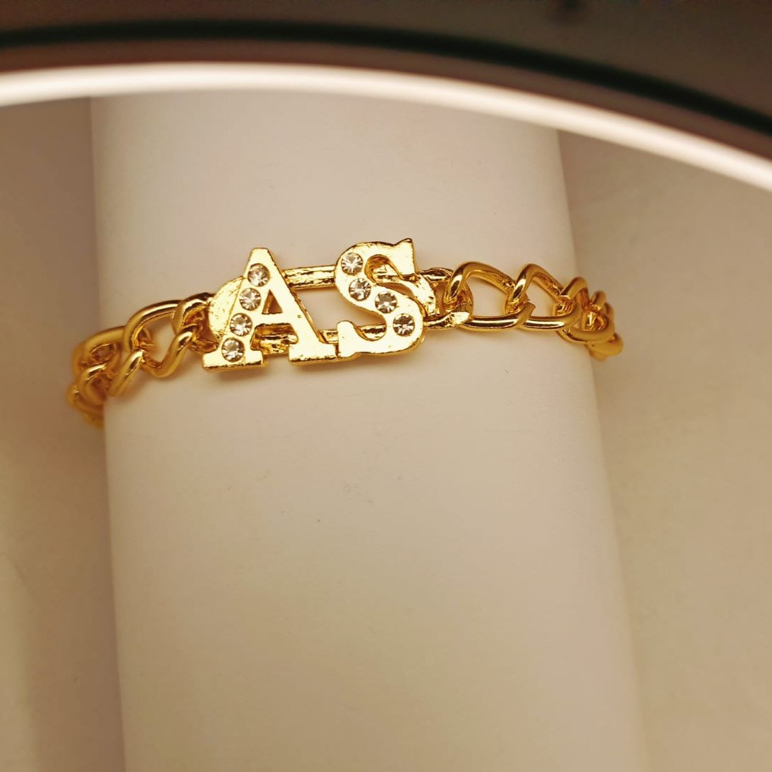 Golden Heavy Imported Chain AS Alphabet Bracelet / Watch For Men / Boys - Fashion Infinity