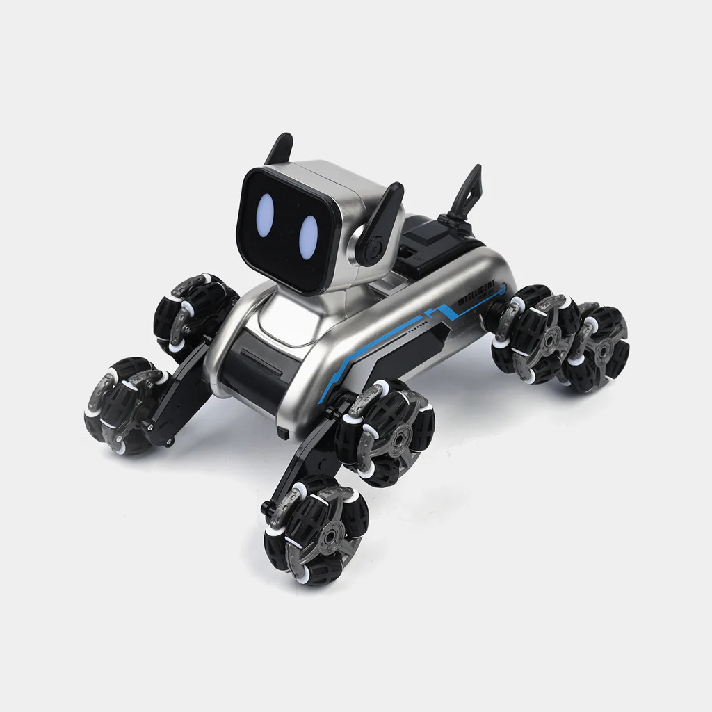 8 Wheel Drive RC Stunt Robot Dog – The Ultimate Action Toy For Kids with Cool Light, 2.4Ghz All Terrain RC Stunt-Car, Remote Control & Gesture Control Included,Coolest Gifts for Boys Girls Age 4+