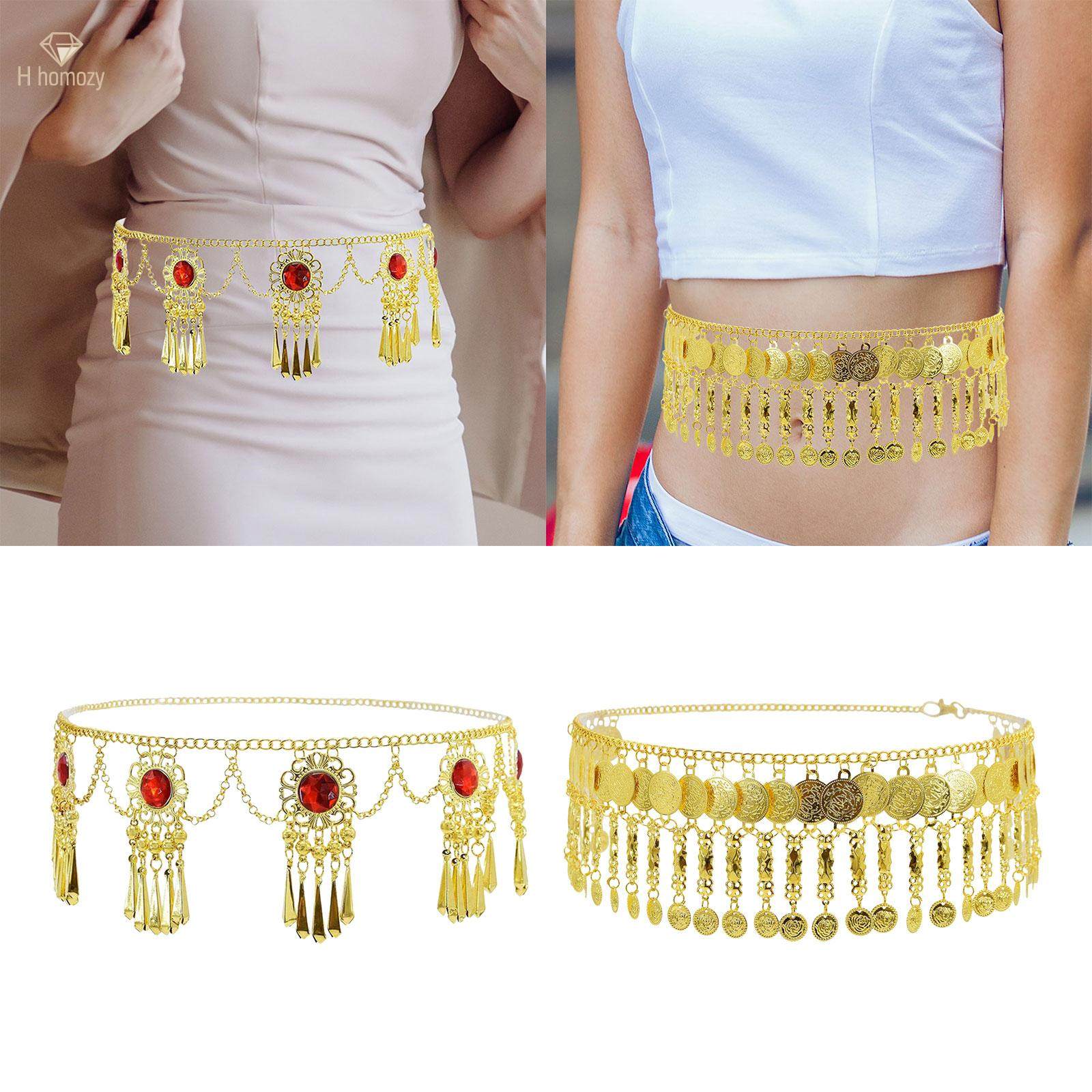 Gold waist shop chain belt