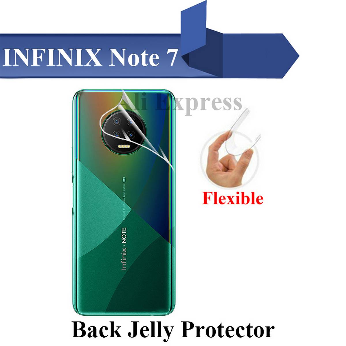 Infinix Note Back Jelly Protector Clear Soft Protection Film