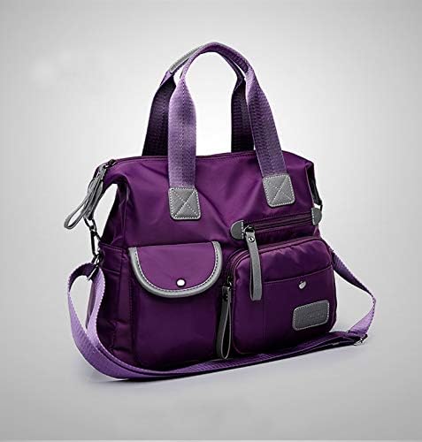 Women's Oxford Cloth Shoulder Bag – Waterproof Nylon (Purple)
