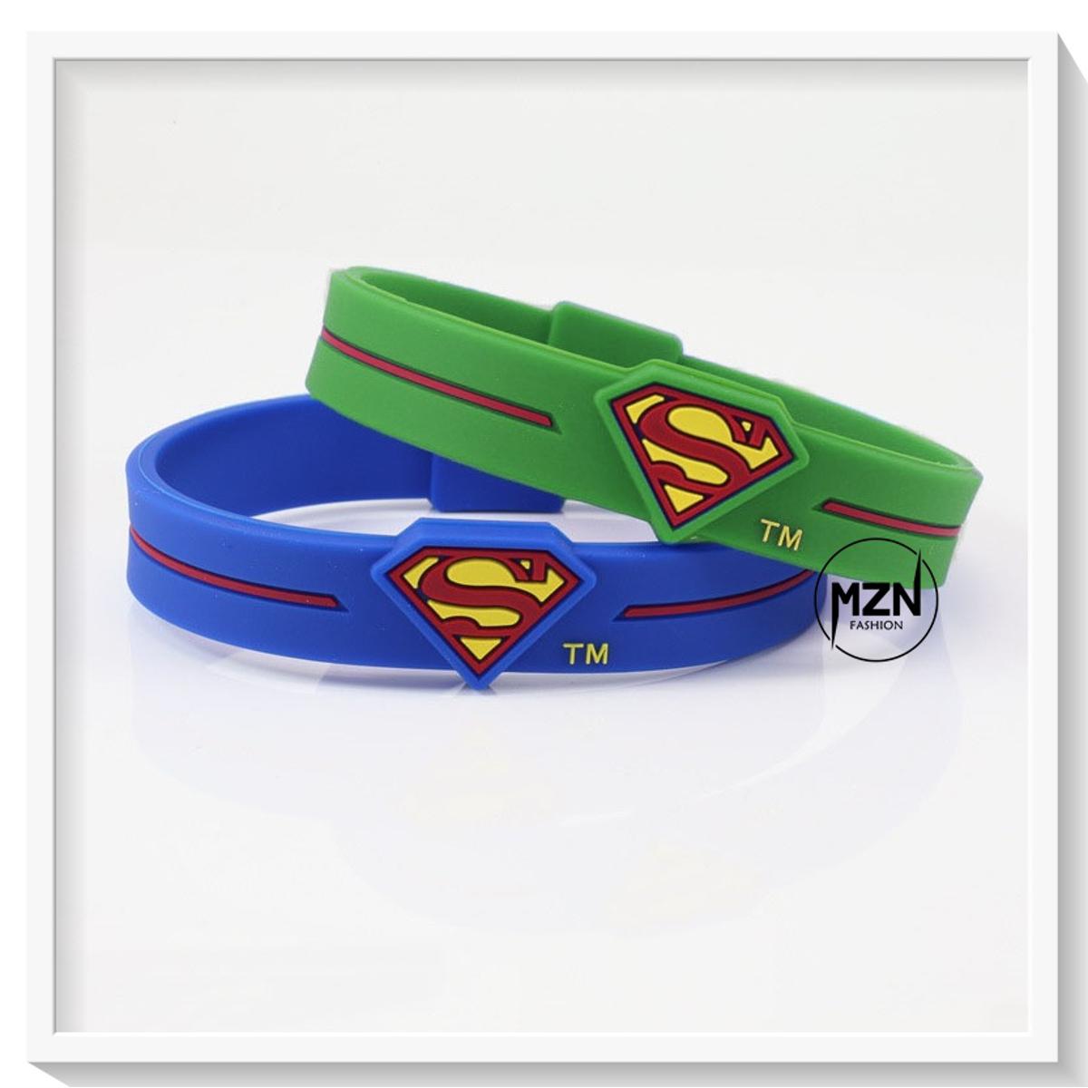 Fine Quality Superman Logo Silicon Wrist Band For Boys