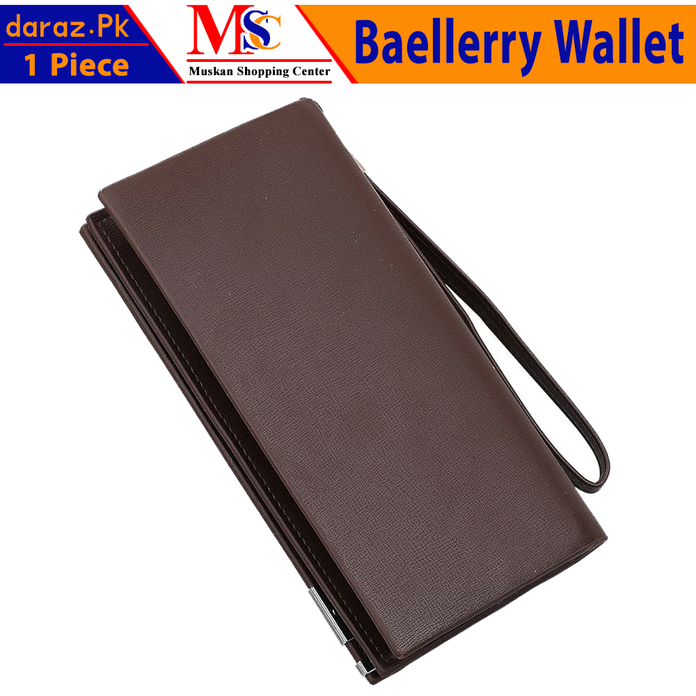 Baellerry Long Wallet Faux Leather with Zipper Large Capacity Wallets for Women in Random Color