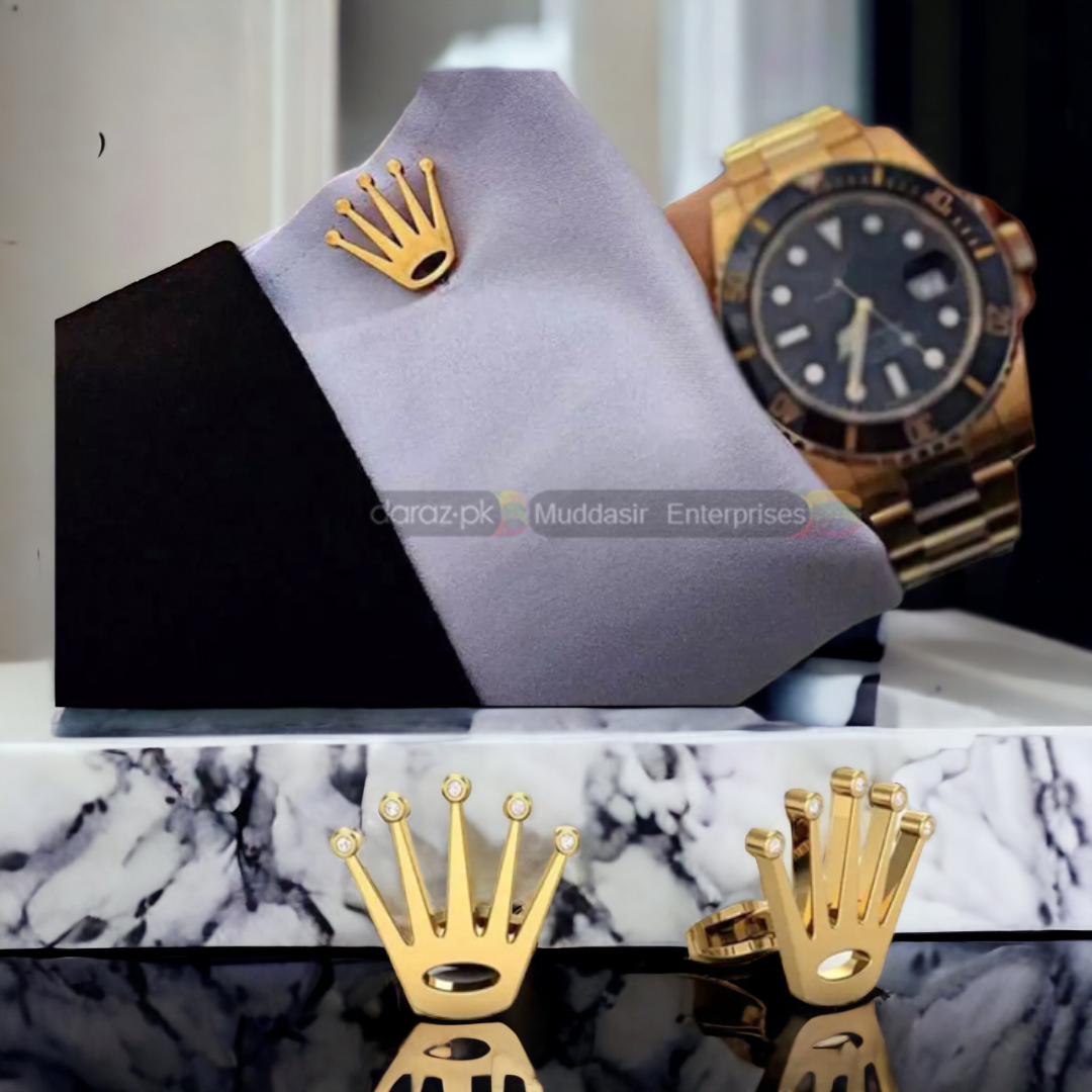 Modern Crown High Quality Premium Cufflinks and Studs -Shirt Accessory