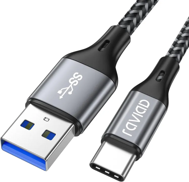 RAVIAD Câble USB C [2M, Lot de 2], Câble USB C Charge Rapide Nylon