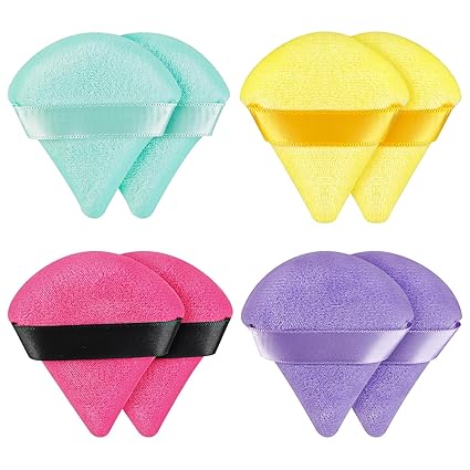 Powder Puff Face Soft Triangle Makeup Velour Puff, Beauty Sponge for Loose Powder and Cosmetic Foundation, Blender Makeup Tool Multicolor, alentines Day Gifts Face Soft Triangle Makeup Puff Velour Makeup Sponge for Loose Powder price in Pakistan