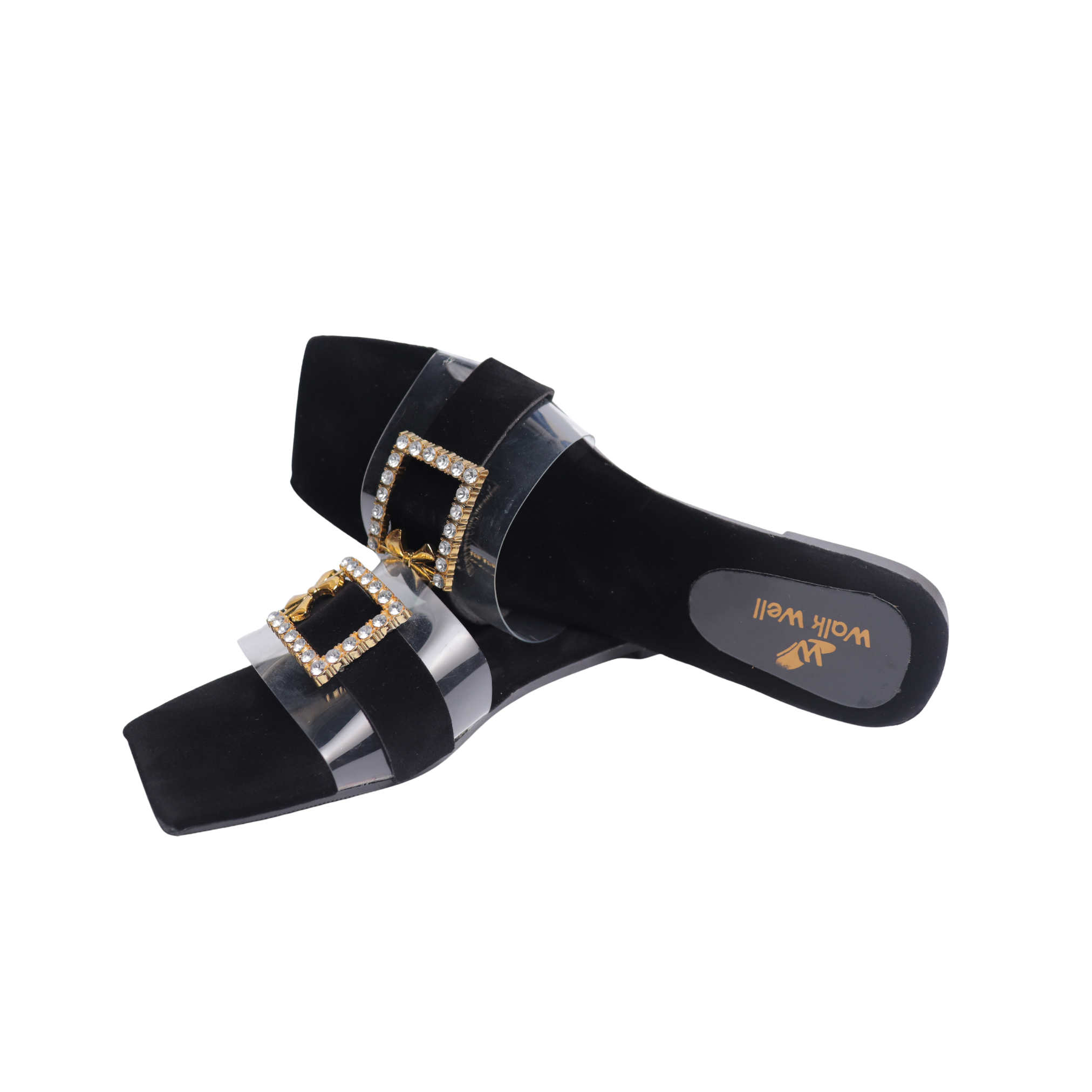 Ladies Slippers Girls Stylish Slippers Velvet Ladies Chappal with Sheesha Buckle Comfortable Women Party Wear Slip-On