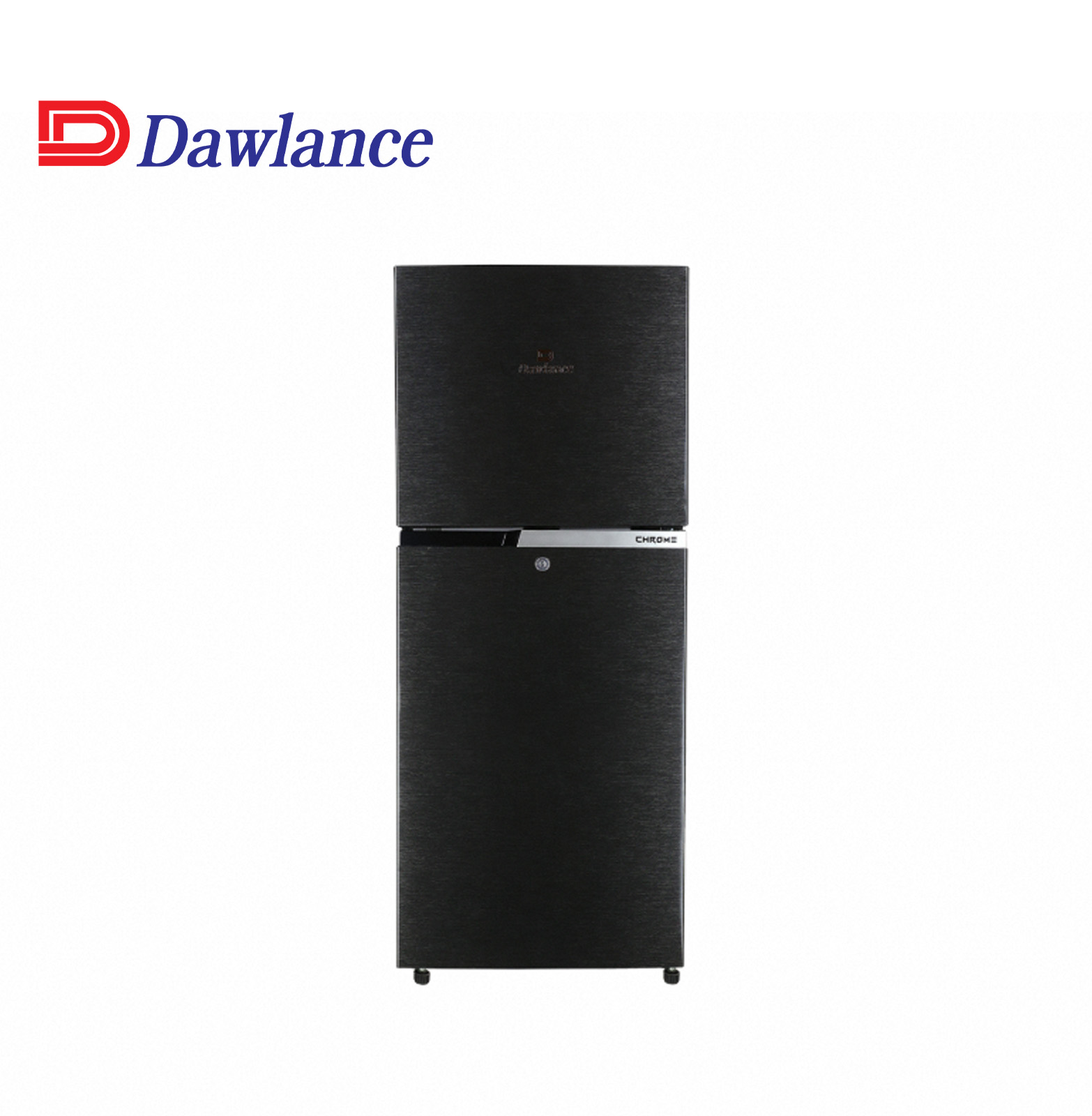 REF 9173 CHROME HAIRLINE BLACK Double Door Refrigerator